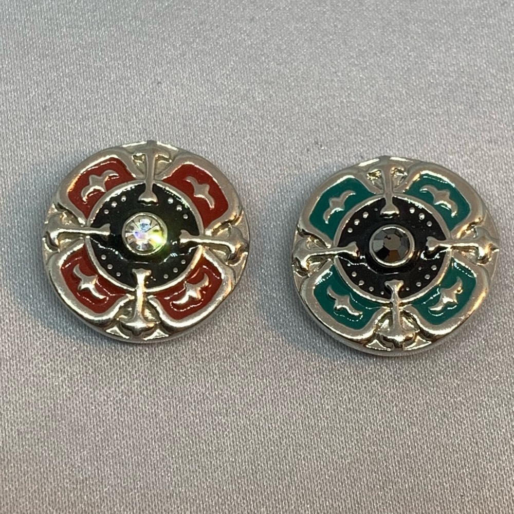 💗First Responders Fire Emblems - Ginger Snaps & Co. Snap Button Charms Set of 2